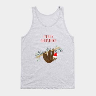 Cute xmas sloth Tank Top